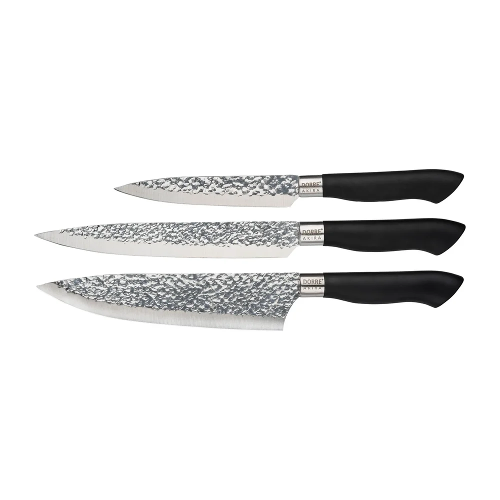 Akira knivsett i rustfritt stål 3 kniver v:7155063 Akira knivsett i rustfritt stål 3 kniver v:7155063