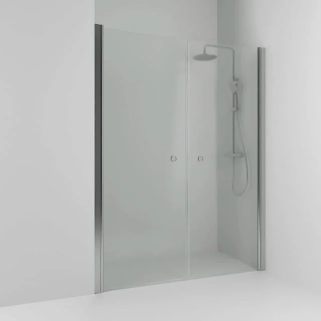 Svedbergs Skoga dusjnisje rett, 198 cm, frostet glass, alu matt profil | 60208310 Svedbergs Skoga dusjnisje rett, 198 cm, frostet glass, alu matt profil | 60208310