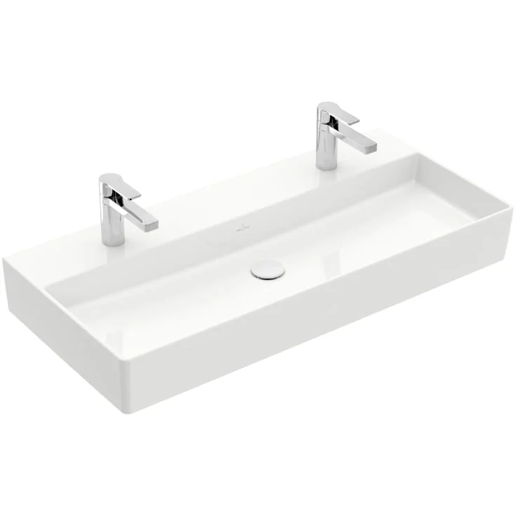 Villeroy & Boch Memento vegghengt servant, 100x47 cm, med CeramicPlus, hvit | 4A22A1R1