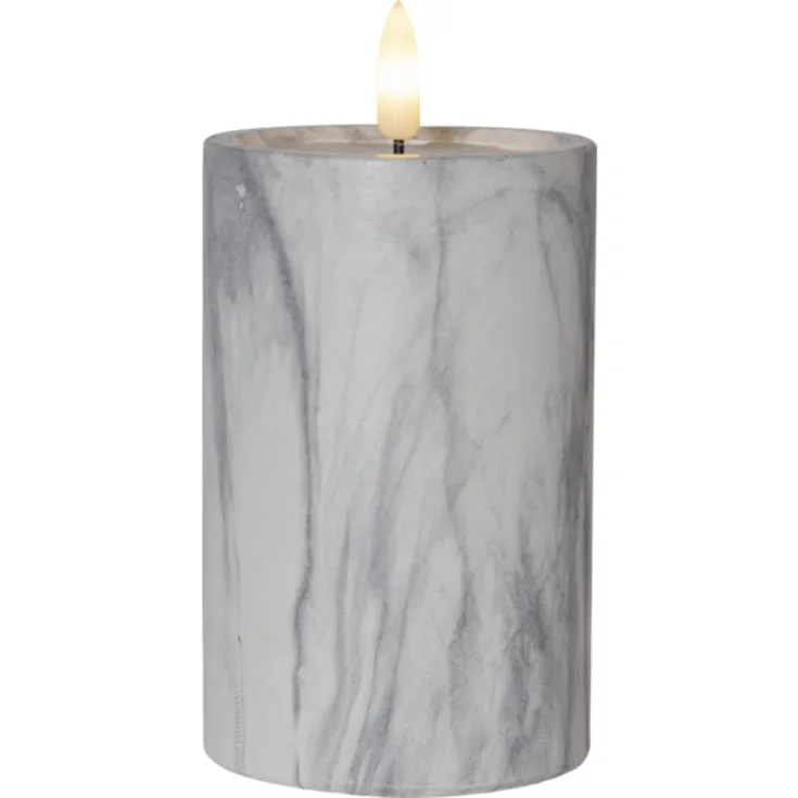 12 stk Star Trading Flamme Marble LED blokklys, batteri | 064-18 12 stk Star Trading Flamme Marble LED blokklys, batteri | 064-18