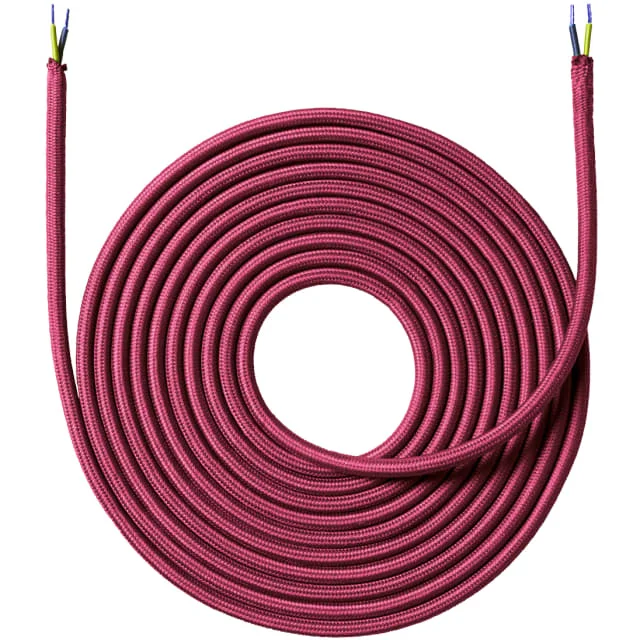 Nielsen stoffledning 2×0,75 mm², 4 meter, vinrød | 950406 Nielsen stoffledning 2×0,75 mm², 4 meter, vinrød | 950406