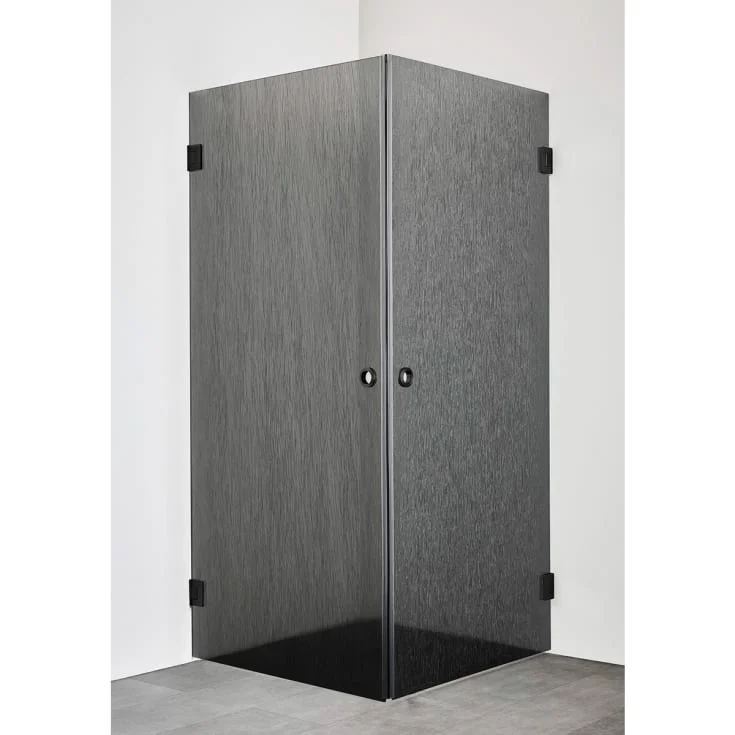 Hafa Infinity dusjhjørne, 80×90 cm, styren glass, sort profil | 1451126 Hafa Infinity dusjhjørne, 80×90 cm, styren glass, sort profil | 1451126