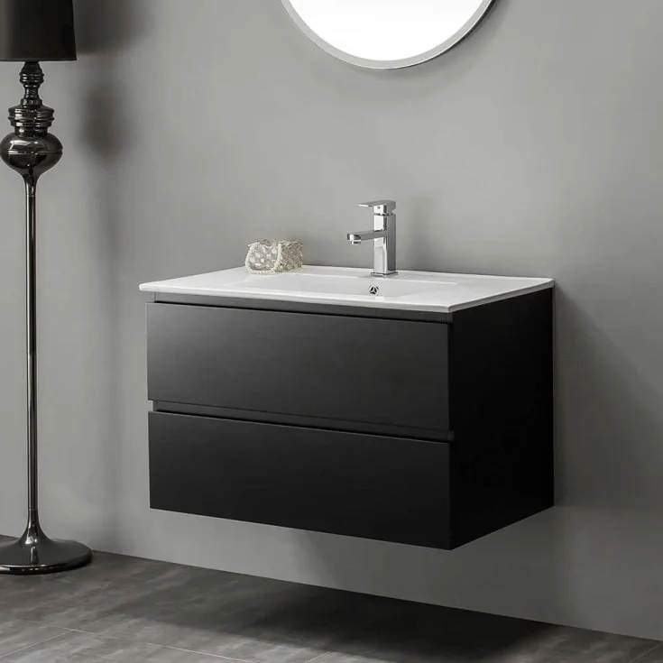 Bathlife Eufori møbelpakke, med servant, 80x46x50 cm, sort | 40791706 Bathlife Eufori møbelpakke, med servant, 80x46x50 cm, sort | 40791706