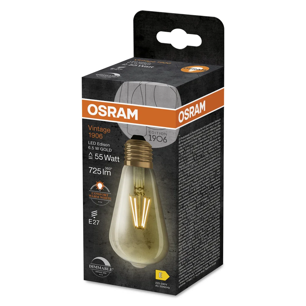 LED Edison 1906 55 gold 6,5W dim 2400K E27 v:8527928