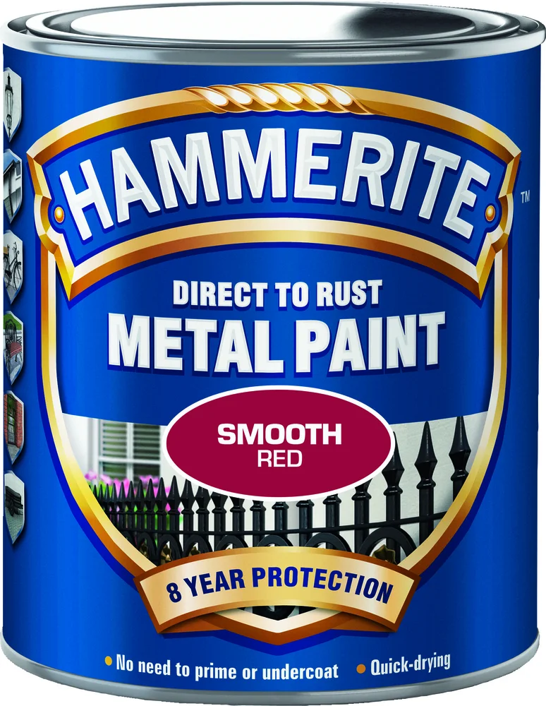 Metallmaling glatt rød 750ml v:9005244