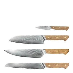 Douron knivsett 4 deler damaskusstål/eik v:6590531 Douron knivsett 4 deler damaskusstål/eik v:6590531