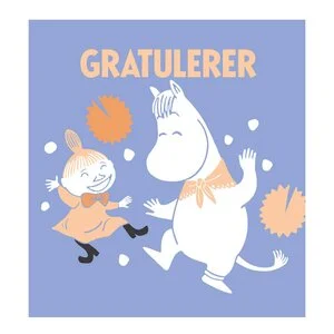 Mummi kort dobbelt 7,5×7,5 cm Gratulerer lyseblå v:1753954 Mummi kort dobbelt 7,5×7,5 cm Gratulerer lyseblå v:1753954