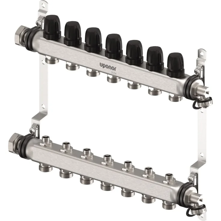 Uponor Vario S 1" gulvvarmefordeler, 7 kretser | 1140868 Uponor Vario S 1" gulvvarmefordeler, 7 kretser | 1140868