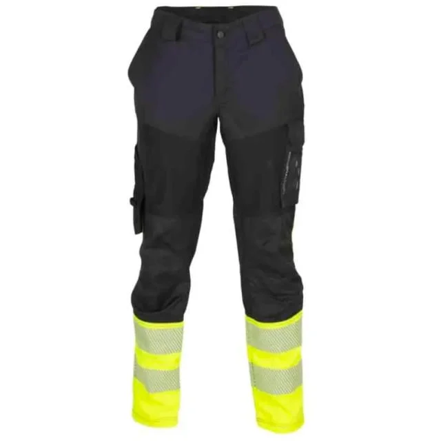 Bekken & Strøm Gjøvik arbeidsbukse, HiVis kl.1, dame, str. C42, sort/gul | 27303147