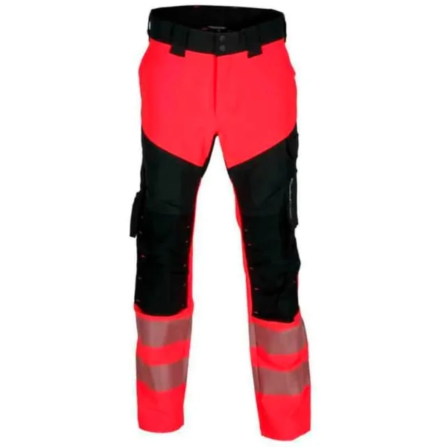 Bekken & Strøm Lillehammer arbeidsbukse, HiVis kl.1, unisex, str. C62, rød/sort | 609190 Bekken & Strøm Lillehammer arbeidsbukse, HiVis kl.1, unisex, str. C62, rød/sort | 609190