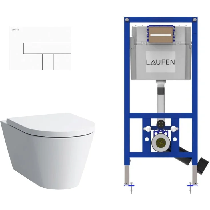 Kartell Laufen vegghengt toalettpakke, uten skyllekant, hvit | 613046500_pakke_hvid Kartell Laufen vegghengt toalettpakke, uten skyllekant, hvit | 613046500_pakke_hvid