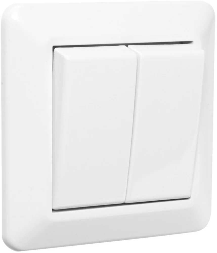Dobbel bryter innfelt hvit Elko RS v:3125494 Dobbel bryter innfelt hvit Elko RS v:3125494