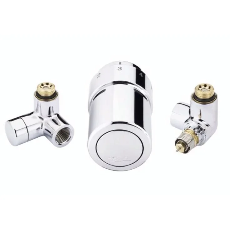 Danfoss RTX – sett til høyre-montering av reguleringsventil/RTX returtermostat Krom (føler på vannets temperatur) | 013G4132
