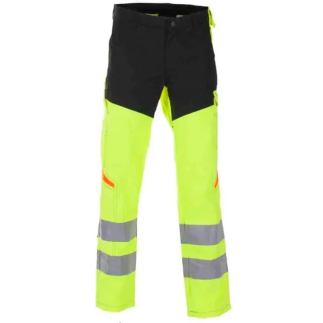 Bekken & Strøm Bergset arbeidsbukse, HiVis kl.2, unisex, str. C58, gul/sort | 644919 Bekken & Strøm Bergset arbeidsbukse, HiVis kl.2, unisex, str. C58, gul/sort | 644919