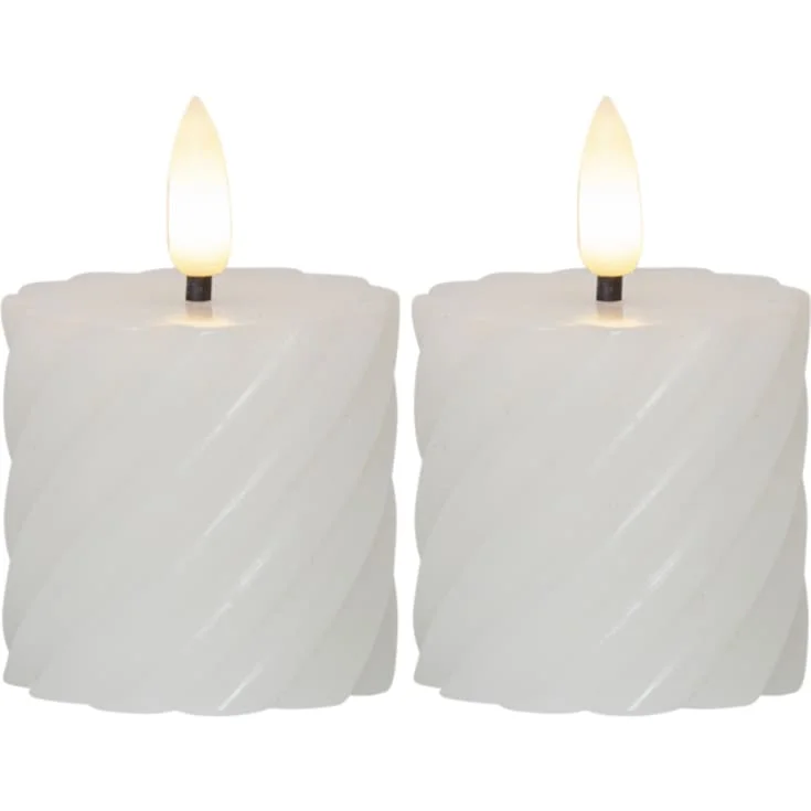 20 stk Star Trading Flamme Swirl LED blokklys, batteri, hvid | 061-10 20 stk Star Trading Flamme Swirl LED blokklys, batteri, hvid | 061-10