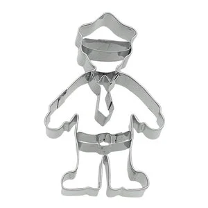 Cookie Cutters pepperkakeform politi 8 cm rustfritt stål v:4007287