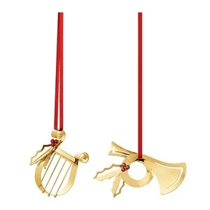2026 juleornamentsett 17,5 cm 2 stk gull v:1526594 2026 juleornamentsett 17,5 cm 2 stk gull v:1526594