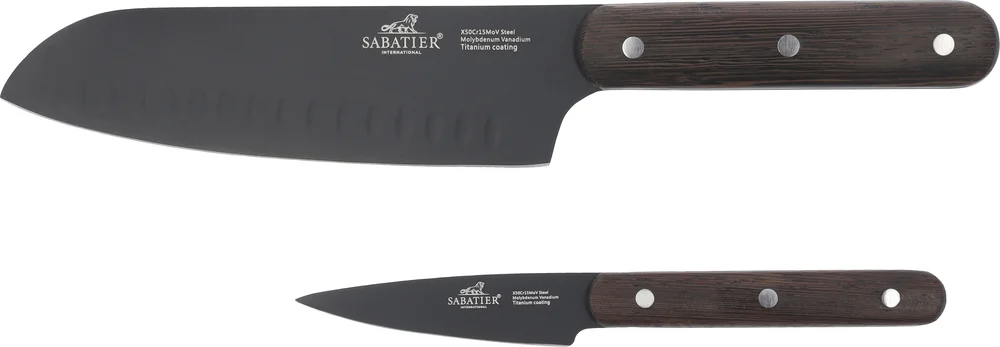 Knivsett Phenix sort/tre 2stk v:1353649
