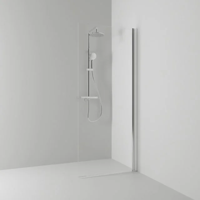 Svedbergs Skoga dusjvegg rett, 97 cm, klart glass, alu blank profil | 63307410