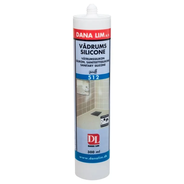 Dana Lim våtromssilikon 512, 300 ml, hvit | 51232 Dana Lim våtromssilikon 512, 300 ml, hvit | 51232