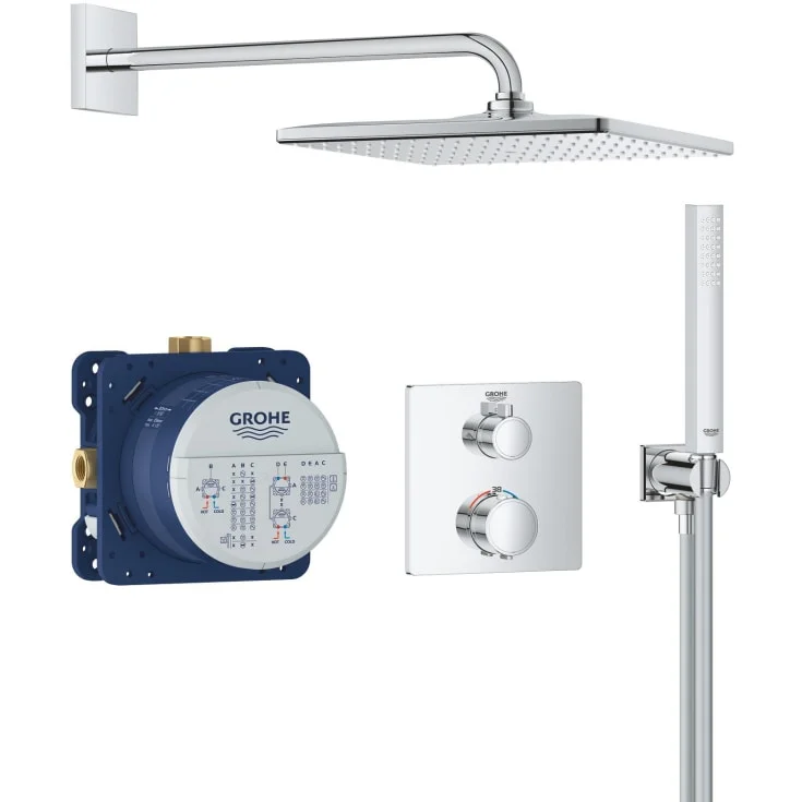 Grohe Precision Cube dusjsett, vannbesparende, krom | 34881000