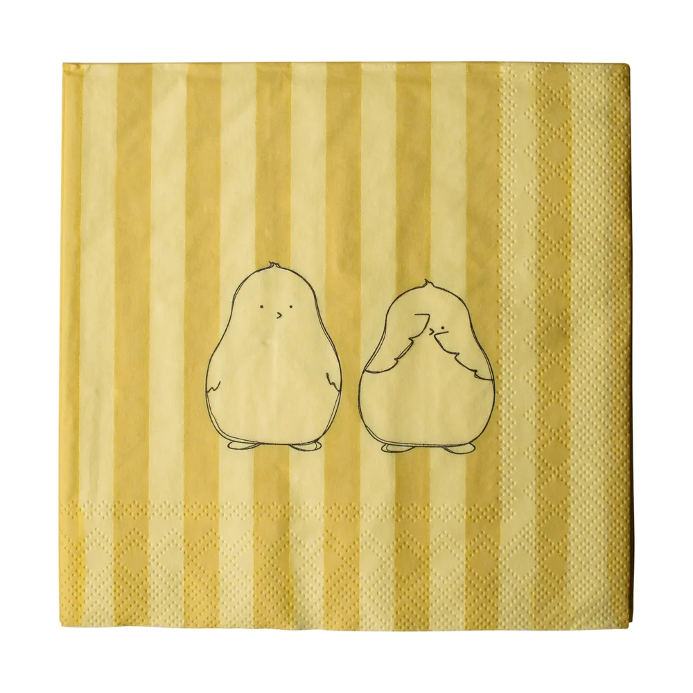 Chubby chicken stripe papirserviett 20-pakning v:4021732