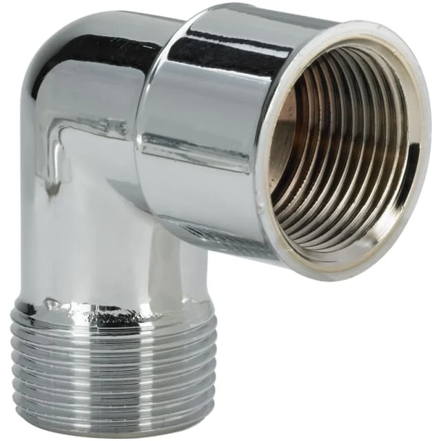 5 stk Messing albue muffe/nippel, krom, 3/4" | 107758 5 stk Messing albue muffe/nippel, krom, 3/4" | 107758