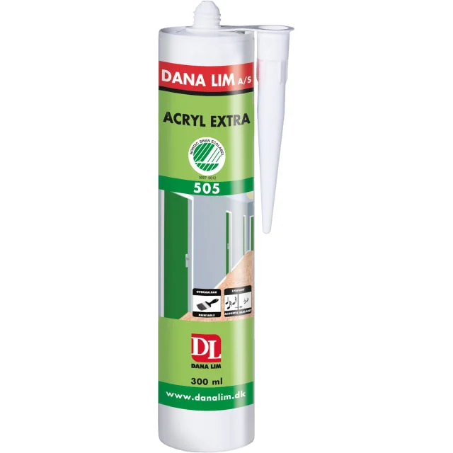 Akrylfugemasse akryl extra 505, hvit, 290 ml. | 50532 Akrylfugemasse akryl extra 505, hvit, 290 ml. | 50532