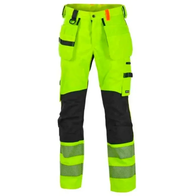Bekken & Strøm Gjøvik håndverksbukse, HiVis kl.2, unisex, str. C156, gul/sort | 676896 Bekken & Strøm Gjøvik håndverksbukse, HiVis kl.2, unisex, str. C156, gul/sort | 676896