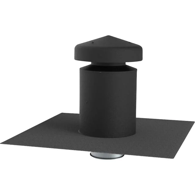 Fixnordic ventilasjonshette, Ø160 mm, integrert takpapp, 50 mm isolasjon, svart | 9116000-101 Fixnordic ventilasjonshette, Ø160 mm, integrert takpapp, 50 mm isolasjon, svart | 9116000-101