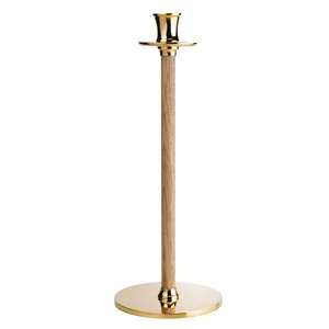 Alto Basso lysestake L 40 cm messing/eik v:5056907 Alto Basso lysestake L 40 cm messing/eik v:5056907