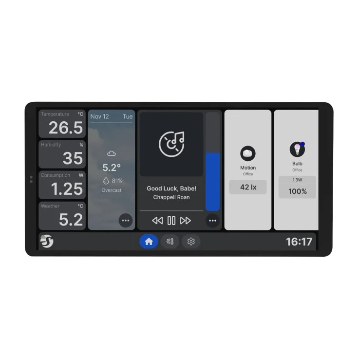 Shelly X2i veggdisplay, Bluetooth og Wi-Fi, sort | 3800238072766