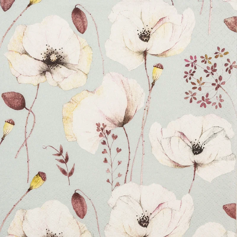 Servietter 33x33cm Valmuer v:3081514 Servietter 33x33cm Valmuer v:3081514