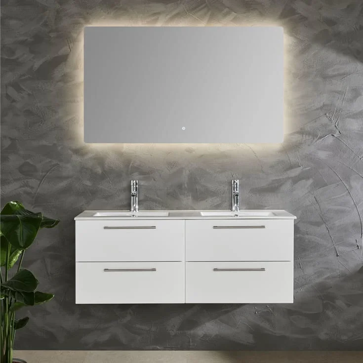 Bathlife Lust møbelpakke, med dobbel servant, 120×46,5×48 cm, hvit | 401410240 Bathlife Lust møbelpakke, med dobbel servant, 120×46,5×48 cm, hvit | 401410240