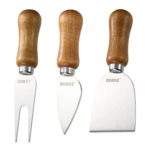 Olva ostekniver 13 cm 3 stk akasietre/rustfritt stål v:1139435