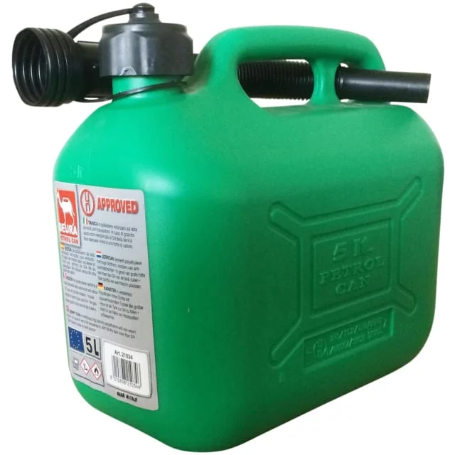 Bensinkanne i plast, grønn, 5 liter | 3830-005 Bensinkanne i plast, grønn, 5 liter | 3830-005