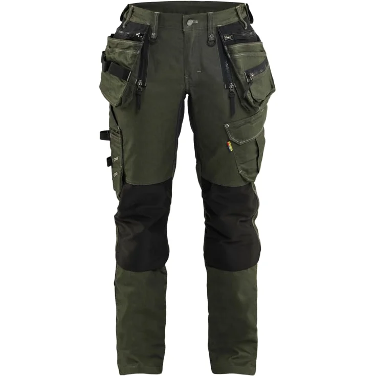 Blåkläder Workwear X1900 håndverkerbukser med 2-veis stretch, dame, grønn/sort, str. C32 | 7990-1141-4298_C32 Blåkläder Workwear X1900 håndverkerbukser med 2-veis stretch, dame, grønn/sort, str. C32 | 7990-1141-4298_C32