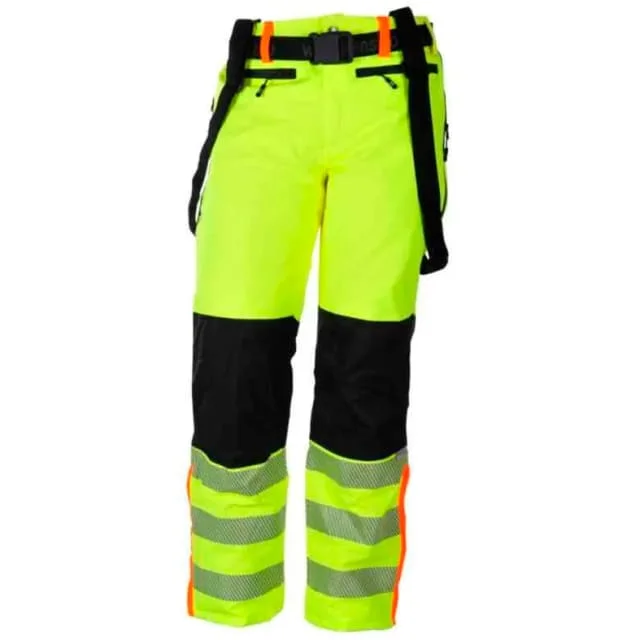 Bekken & Strøm Gjøvik allværs vinterbukse, kl.2, unisex, str. 3XL, gul/sort, HiVis | 647045